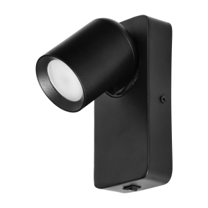 MALTA SP 1, wall and ceiling light, GU10 max. 12W, IP20, black, rectangular base